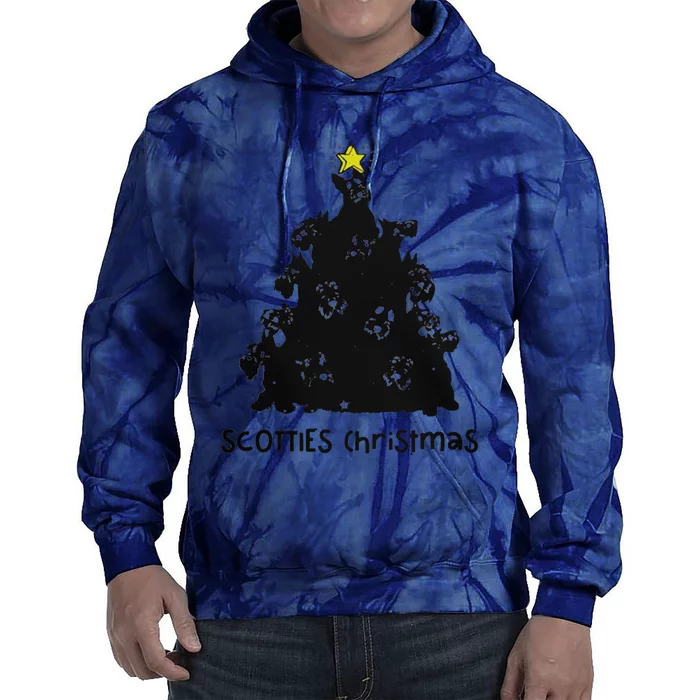 Scotties Christmas Tie Dye Hoodie