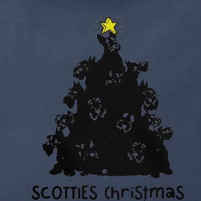 Scotties Christmas Zip Tote Bag