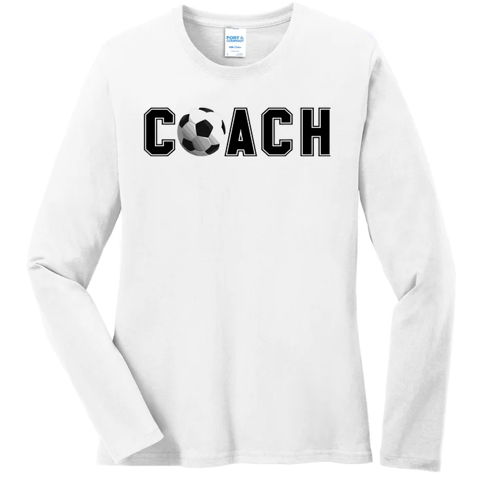 Soccer Coach Ladies Long Sleeve Shirt