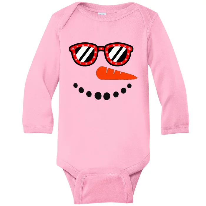 Snowman Christmas Snowman Baby Long Sleeve Bodysuit