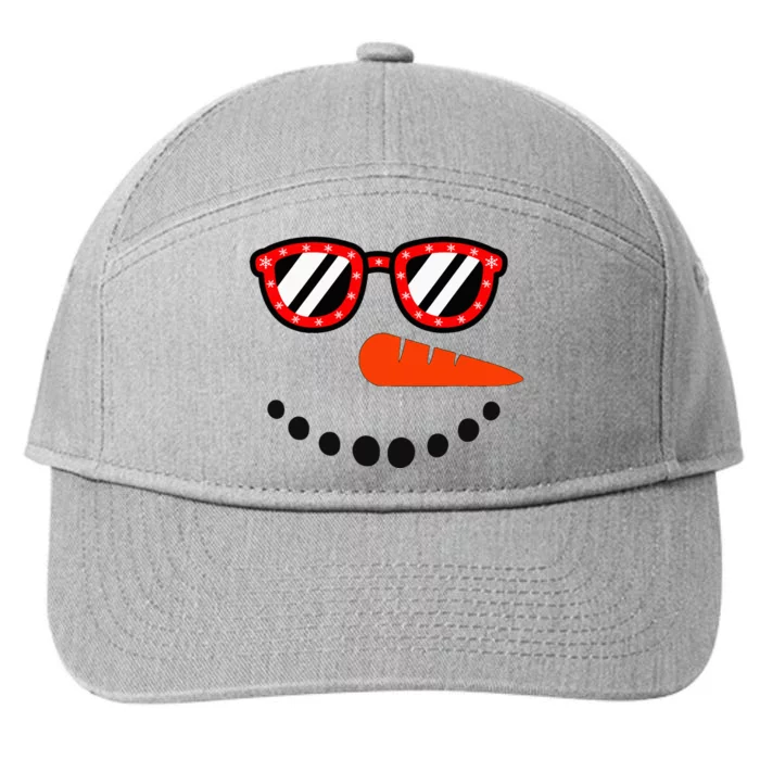 Snowman Christmas Snowman 7-Panel Snapback Hat