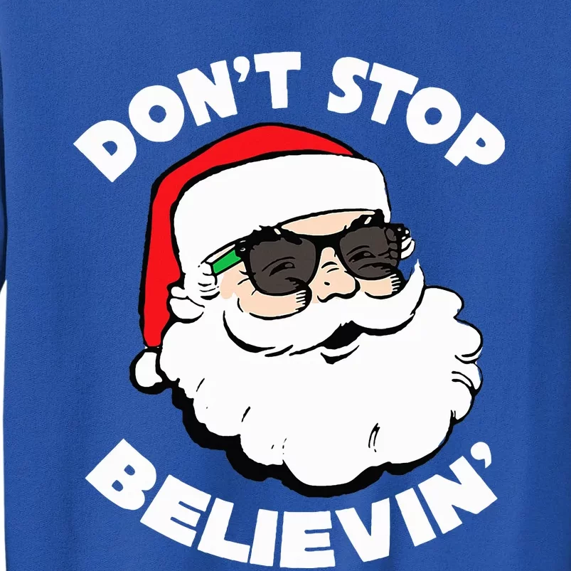 Santa Claus Sunglasses  Funny Santa Shades Christmas Santa Tall Sweatshirt