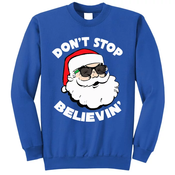 Santa Claus Sunglasses  Funny Santa Shades Christmas Santa Tall Sweatshirt