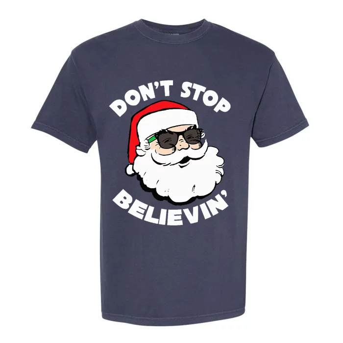 Santa Claus Sunglasses  Funny Santa Shades Christmas Santa Garment-Dyed Heavyweight T-Shirt