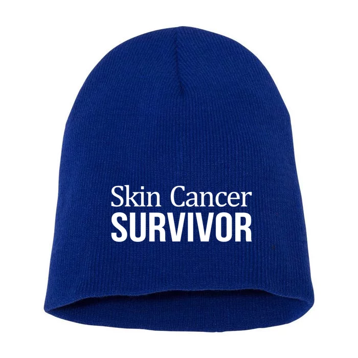 Skin Cancer Survivor Funny Gift Short Acrylic Beanie