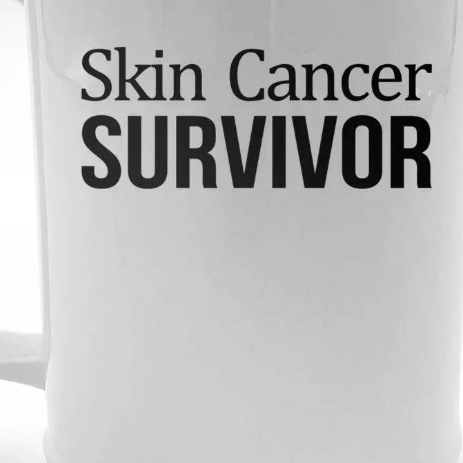 Skin Cancer Survivor Funny Gift Front & Back Beer Stein