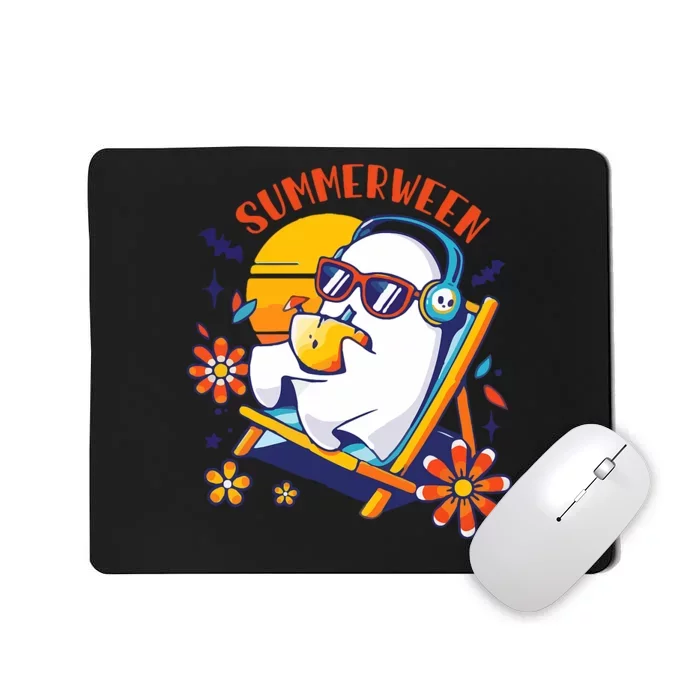 Summerween Cute Spooky Summer Ghost Halloween Lover Mousepad