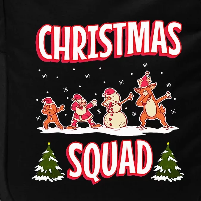 Snow Christmas Squad Santa Claus Gingerbread Frosty Snowman Impact Tech Backpack