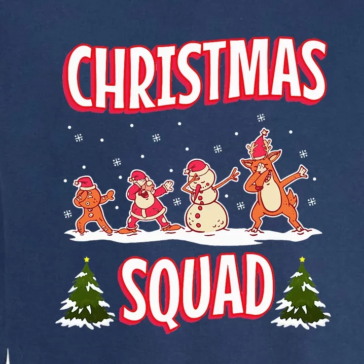 Snow Christmas Squad Santa Claus Gingerbread Frosty Snowman Garment-Dyed Sweatshirt