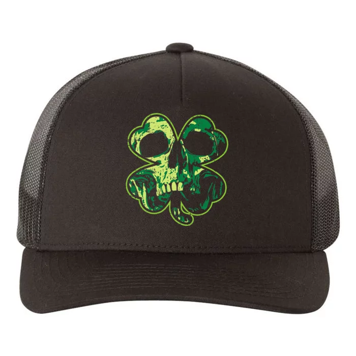 Shamrock Clover Skull Cool Irish St Patricks Day Yupoong Adult 5-Panel Trucker Hat