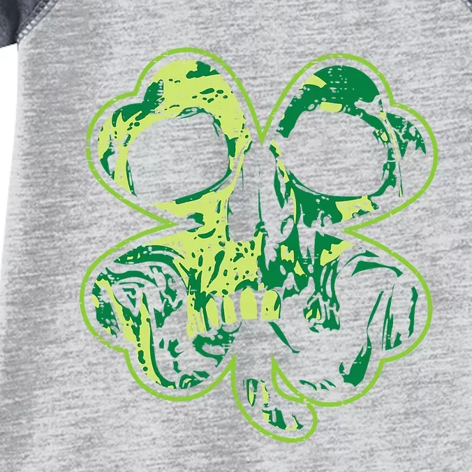 Shamrock Clover Skull Cool Irish St Patricks Day Infant Baby Jersey Bodysuit