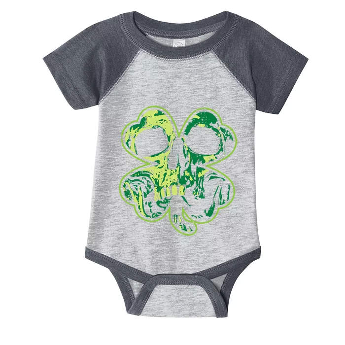 Shamrock Clover Skull Cool Irish St Patricks Day Infant Baby Jersey Bodysuit