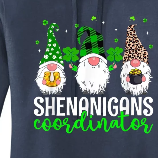 Shenanigans Coordinator St Patricks Day Gnomes Green Proud Women's Pullover Hoodie