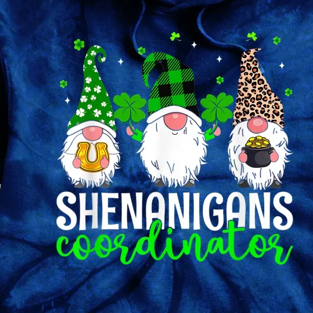 Shenanigans Coordinator St Patricks Day Gnomes Green Proud Tie Dye Hoodie