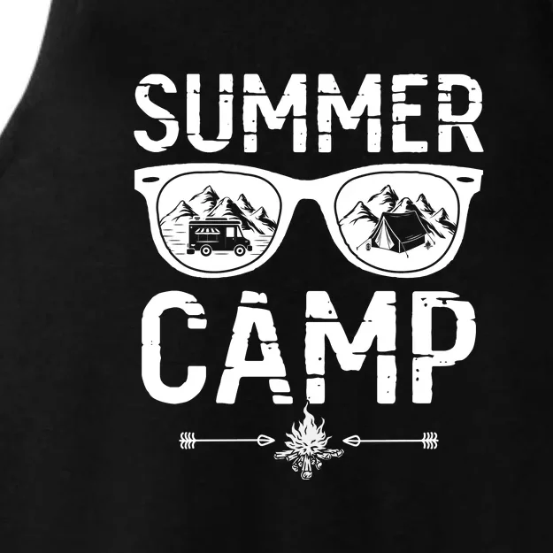 Summer Camp Sunglasses RV Camping Camper Gift Ladies Tri-Blend Wicking Tank