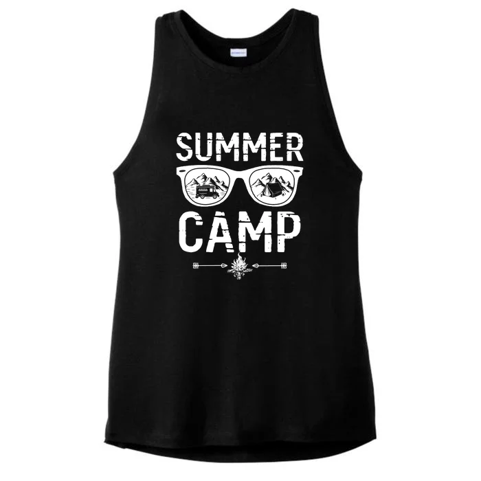 Summer Camp Sunglasses RV Camping Camper Gift Ladies Tri-Blend Wicking Tank