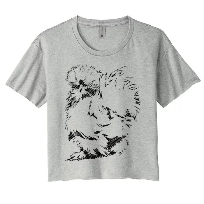 Silkie Chicken Women's Crop Top Tee