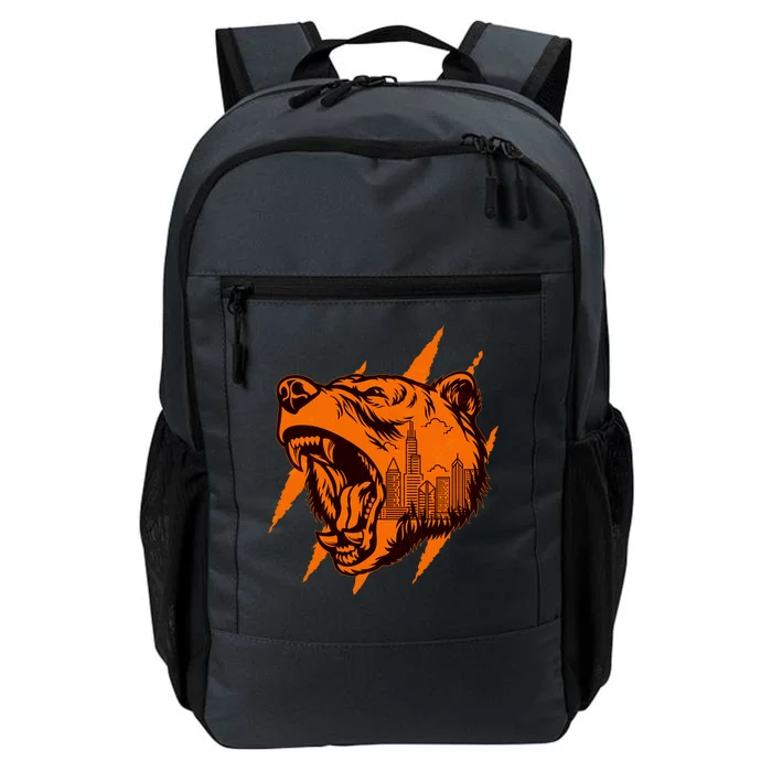 Sporty Chicago Skyline Roaring Bear Daily Commute Backpack