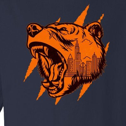 Sporty Chicago Skyline Roaring Bear Toddler Long Sleeve Shirt