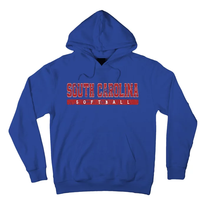 South Carolina Softball Red Vintage Hoodie