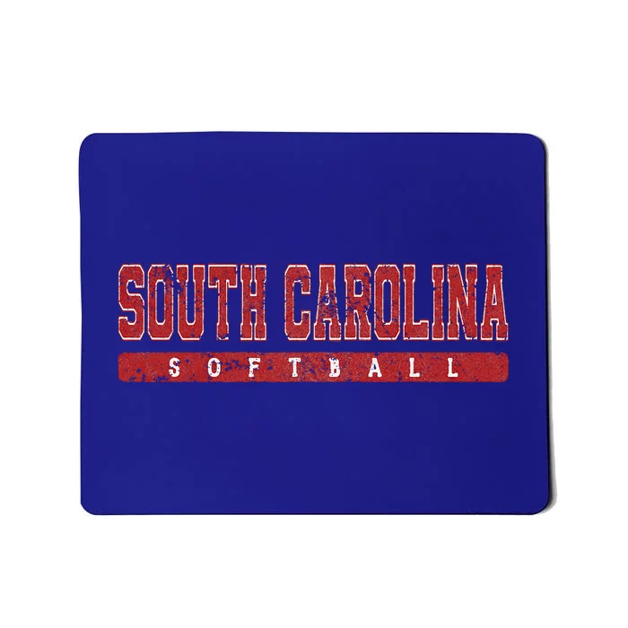 South Carolina Softball Red Vintage Mousepad