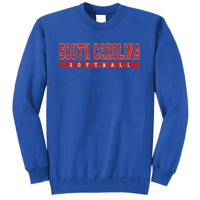 South Carolina Softball Red Vintage Tall Sweatshirt