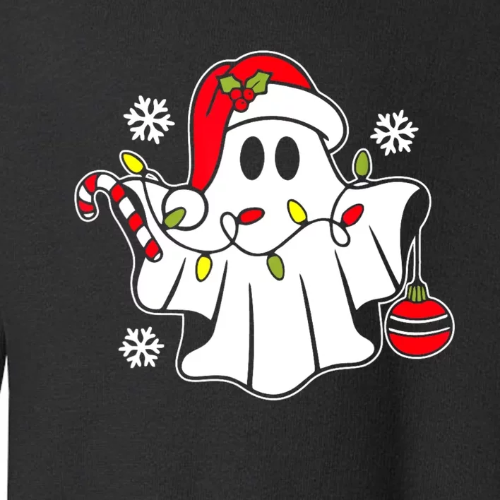 Spooky Christmas Santa Ghost Toddler Sweatshirt