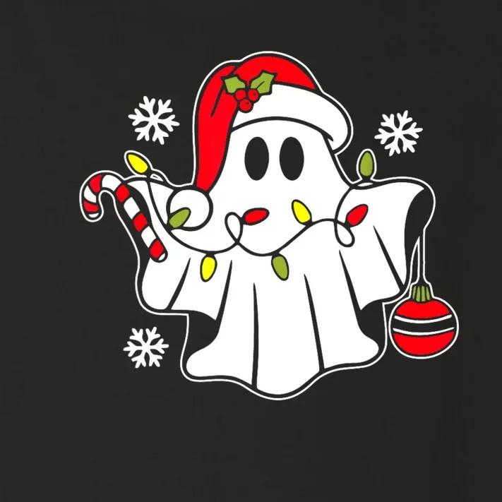 Spooky Christmas Santa Ghost Toddler Long Sleeve Shirt