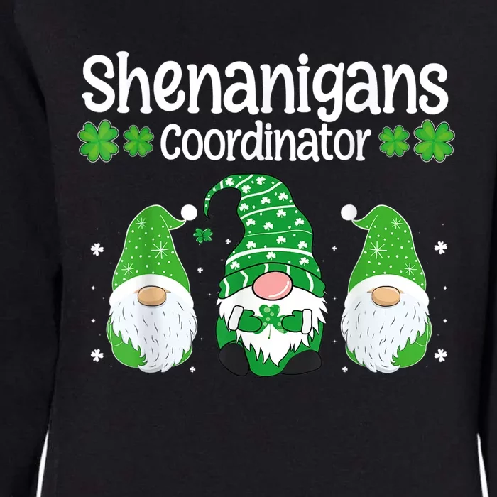 Shenanigans Coordinator St Patricks Day Gnomes Teacher Womens California Wash Sweatshirt