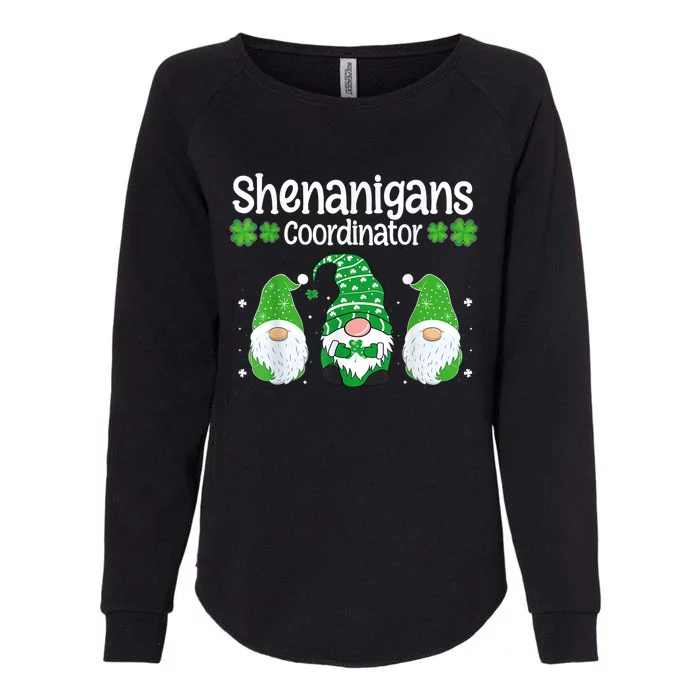 Shenanigans Coordinator St Patricks Day Gnomes Teacher Womens California Wash Sweatshirt