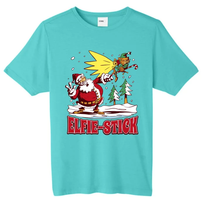 Santa Claus Selfie Funny Elf Christmas ChromaSoft Performance T-Shirt