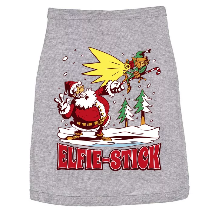 Santa Claus Selfie Funny Elf Christmas Doggie Tank