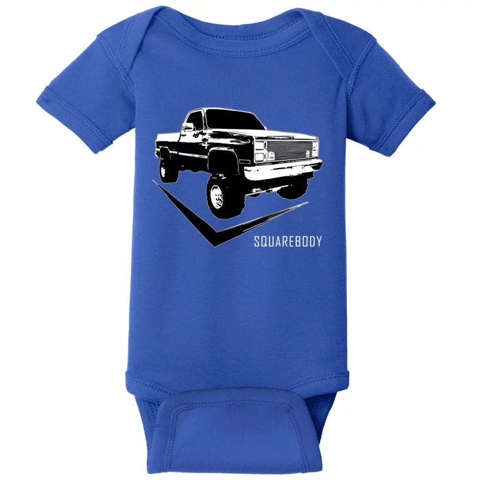 Squarebody Classic Square Body Truck Funny Gift Baby Bodysuit