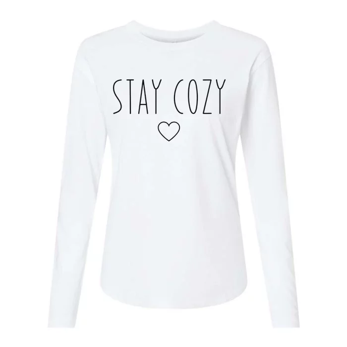 Stay Cozy Womens Cotton Relaxed Long Sleeve T-Shirt