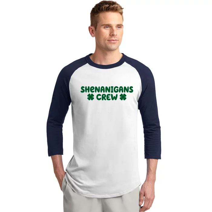 Shenanigans Crew St Patricks Day Baseball Sleeve Shirt