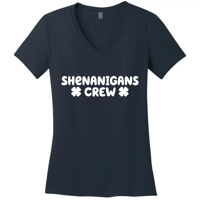 Shenanigans Crew St Patricks Day Women's V-Neck T-Shirt