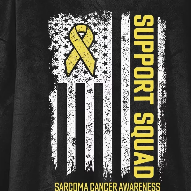 Sarcoma Cancer Support Squad Sarcoma Cancer Awareness Hooded Wearable Blanket