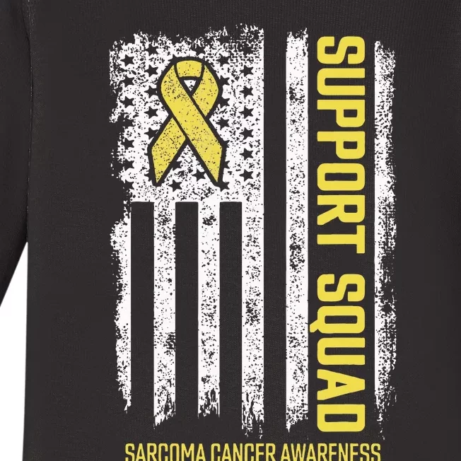 Sarcoma Cancer Support Squad Sarcoma Cancer Awareness Baby Long Sleeve Bodysuit