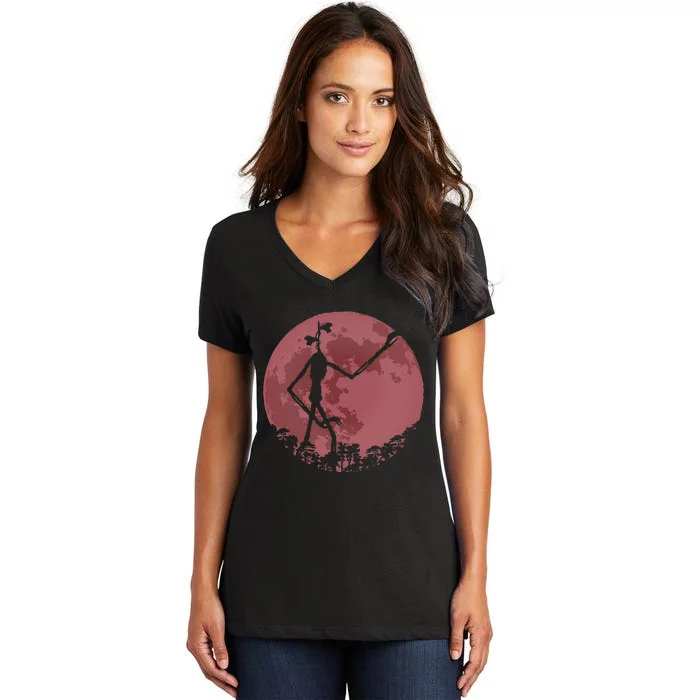 Supernatural Cryptid Siren Head Women's V-Neck T-Shirt