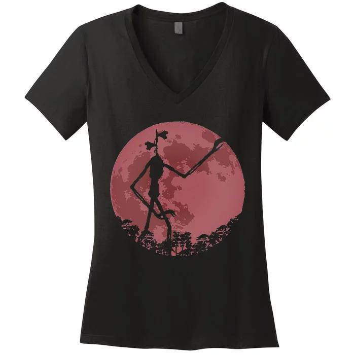 Supernatural Cryptid Siren Head Women's V-Neck T-Shirt