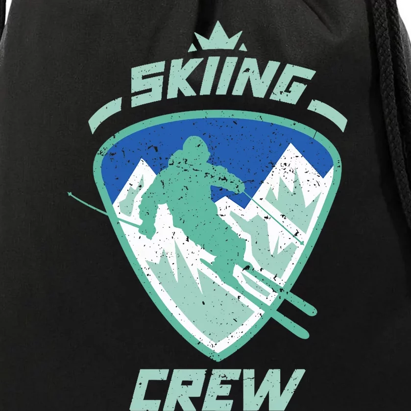 Skiing Crew Skiers Ski Skier Winter Sports Premium Drawstring Bag