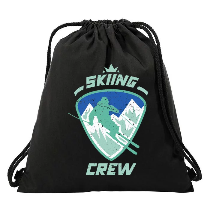 Skiing Crew Skiers Ski Skier Winter Sports Premium Drawstring Bag