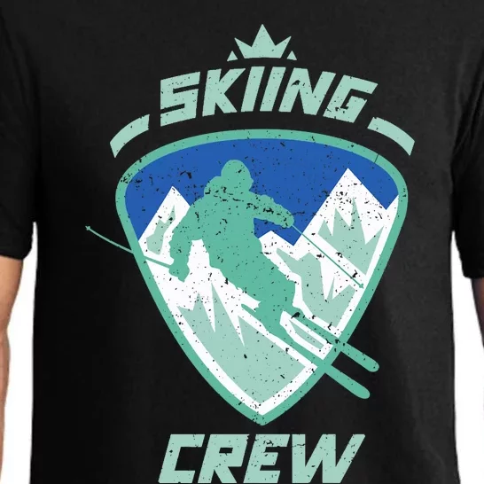 Skiing Crew Skiers Ski Skier Winter Sports Premium Pajama Set