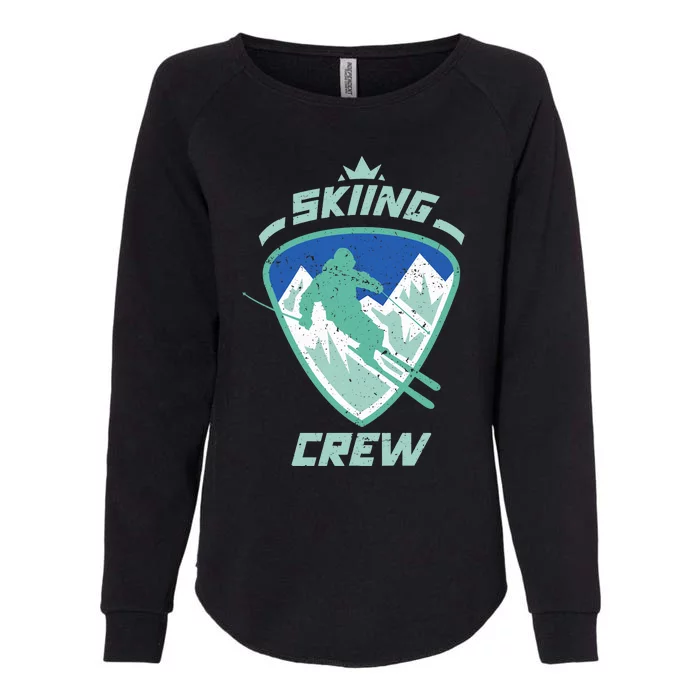 Skiing Crew Skiers Ski Skier Winter Sports Premium Womens California Wash Sweatshirt