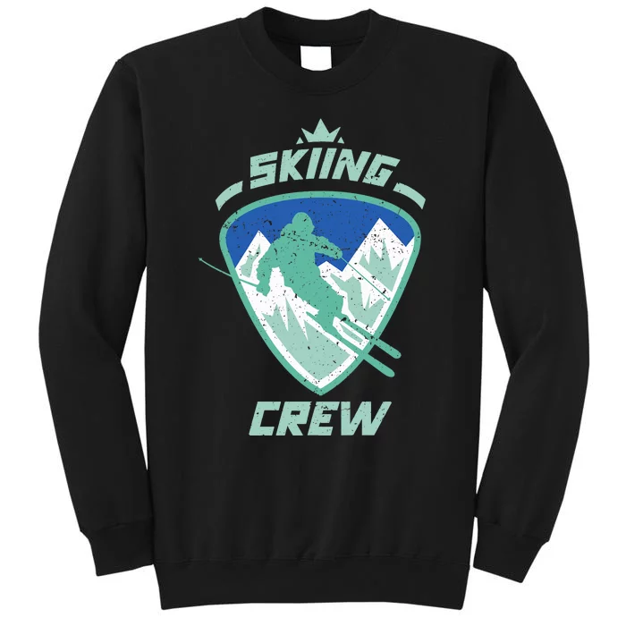 Skiing Crew Skiers Ski Skier Winter Sports Premium Tall Sweatshirt