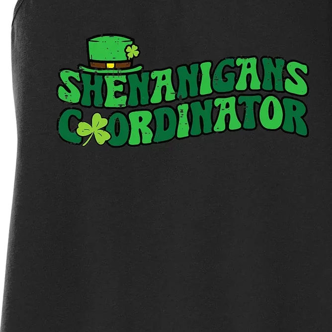 Shenanigans Coordinator Saint Pattys Teacher St Patricks Day Women's Racerback Tank