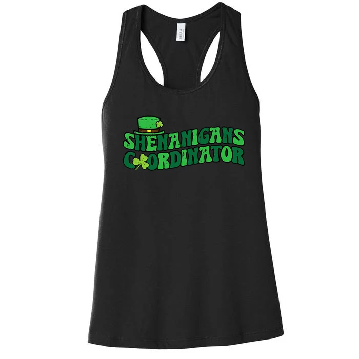 Shenanigans Coordinator Saint Pattys Teacher St Patricks Day Women's Racerback Tank