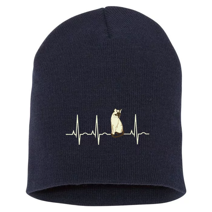 Siamese Cat Siamese Cat Heartbeat Short Acrylic Beanie