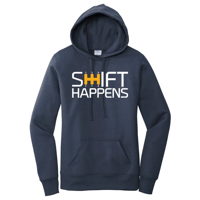 Sports Cars Street Racing Shift Happens Race Car Cute Gift Women's Pullover Hoodie