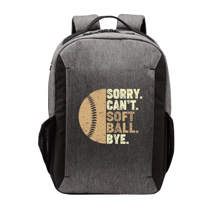 Sorry Cant Softball Bye Funny Softball Mom Vector Backpack